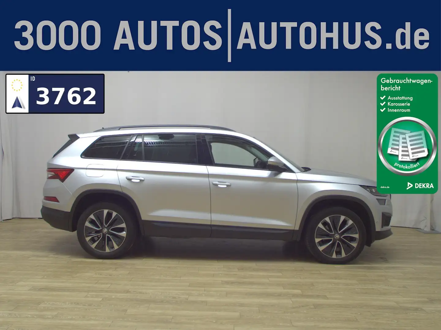 Skoda Kodiaq 2.0 TDI Tour Navi LED AHK ACC 4xShz Argent - 1