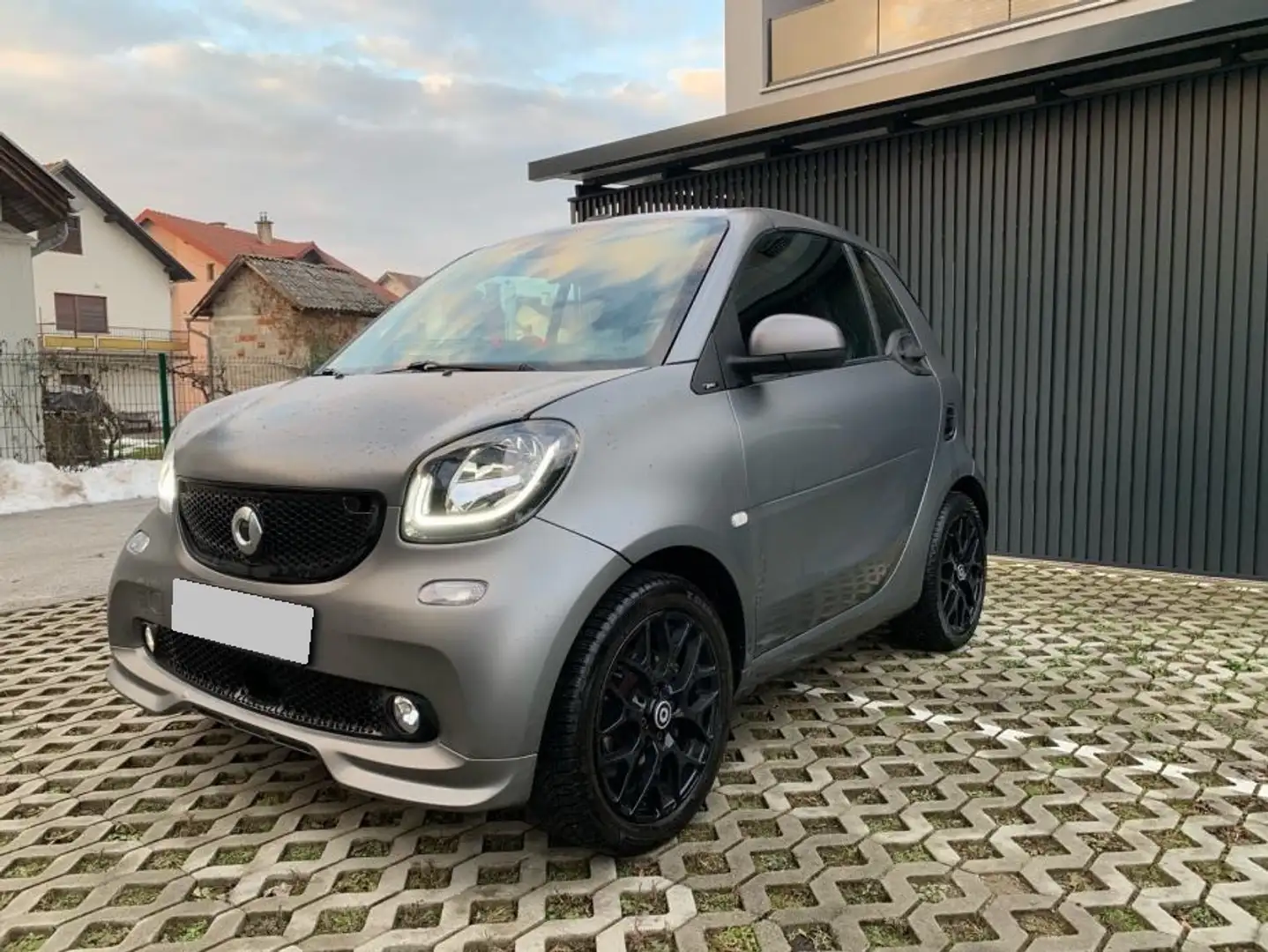 smart forTwo Smart Cabrio 1.0 84ch Pulse Softouch Gris - 1