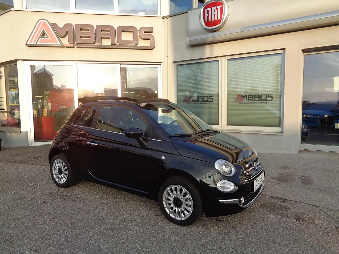 Fiat 500C Cabrio FireFly Hybrid 70 ab 15.200,- Euro Schwarz - 2
