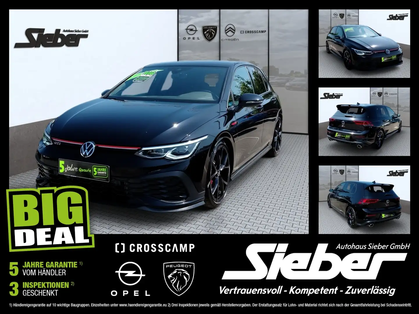 Volkswagen Golf VIII 2.0 TSI GTI Clubsport KAMERA*NAVI*SITZH Schwarz - 1