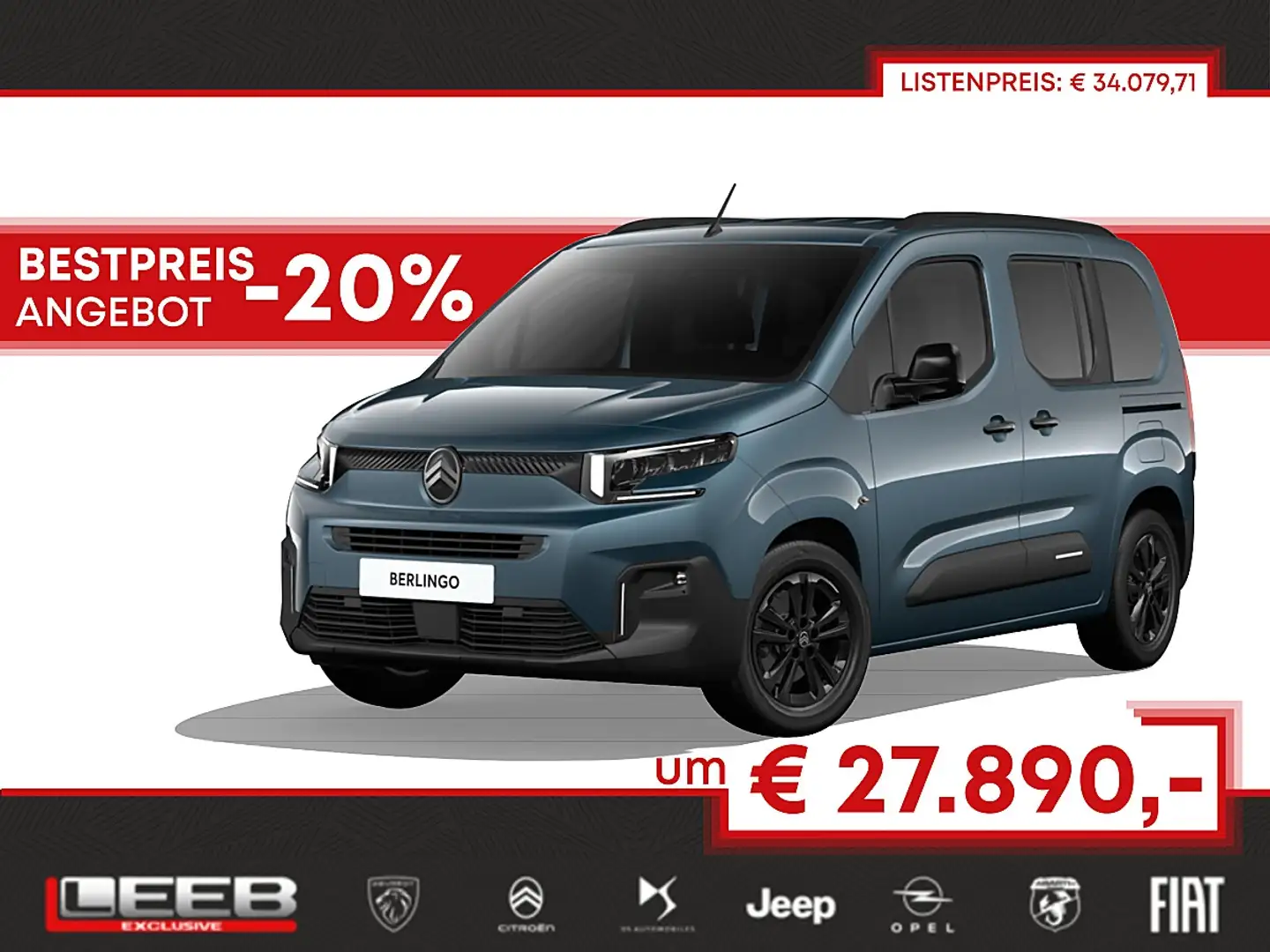 Citroen Berlingo BlueHDi 130 Max M inkl. AHK-Vorb., Winter-Paket... Blau - 1