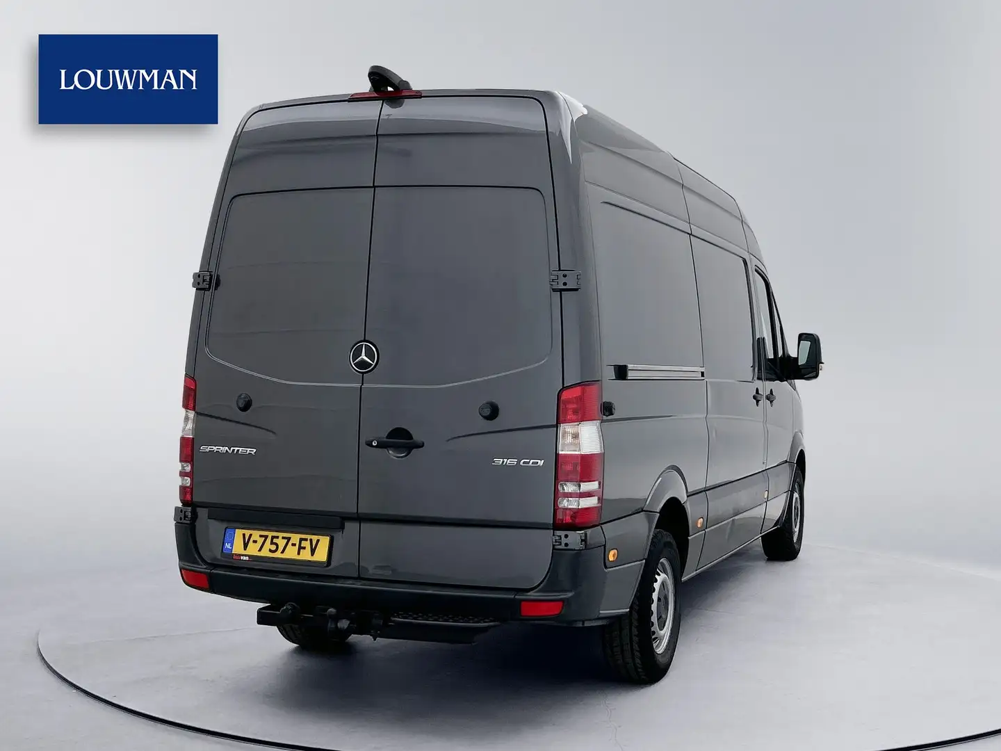 Mercedes-Benz Sprinter 316 2.2 CDI L2H2 Automaat 3500kg trekhaak Navigati Gris - 2