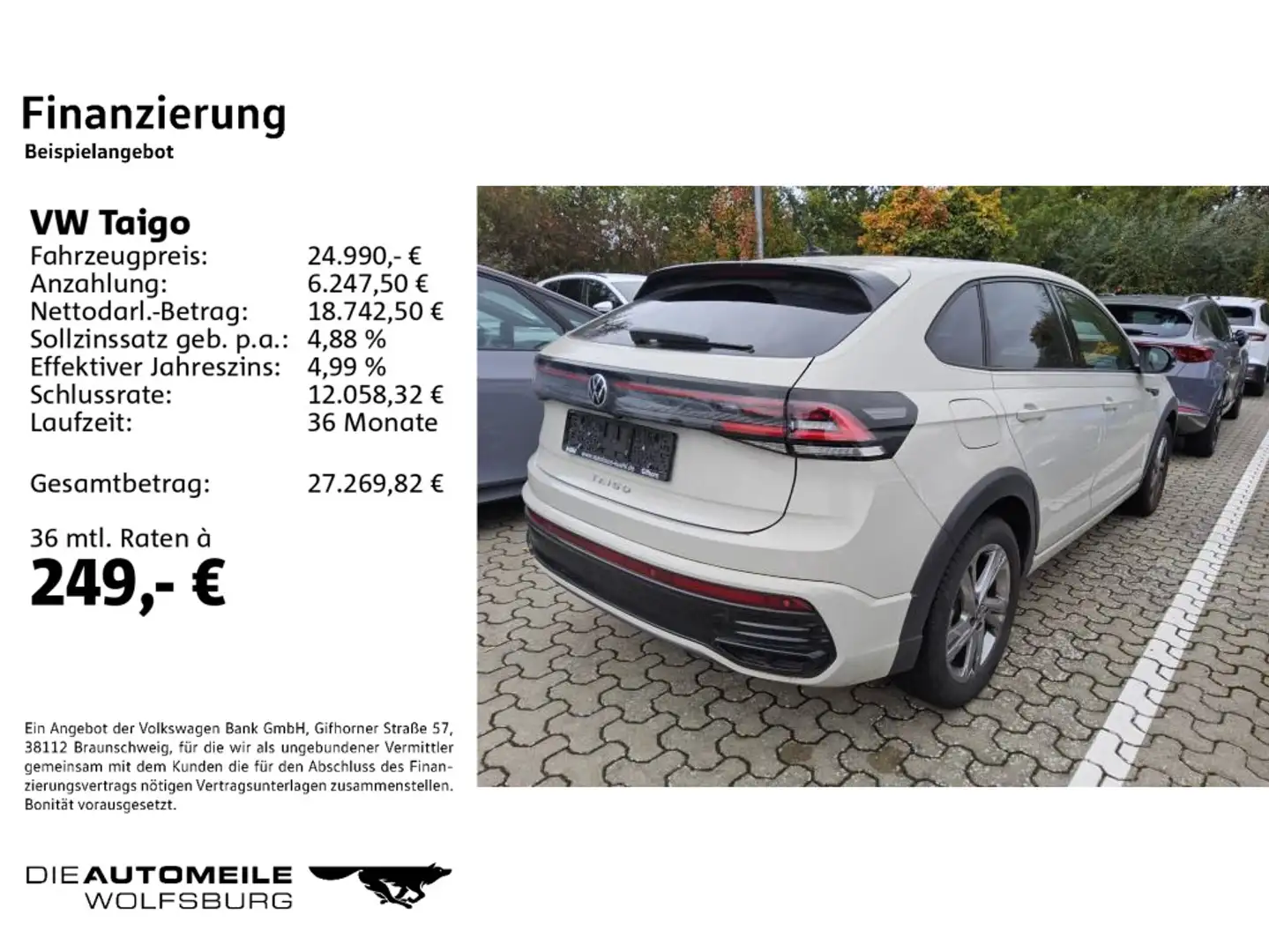 Volkswagen Taigo 1.0 TSI DSG R-Line Pano/ACC/Rückkam Grau - 2