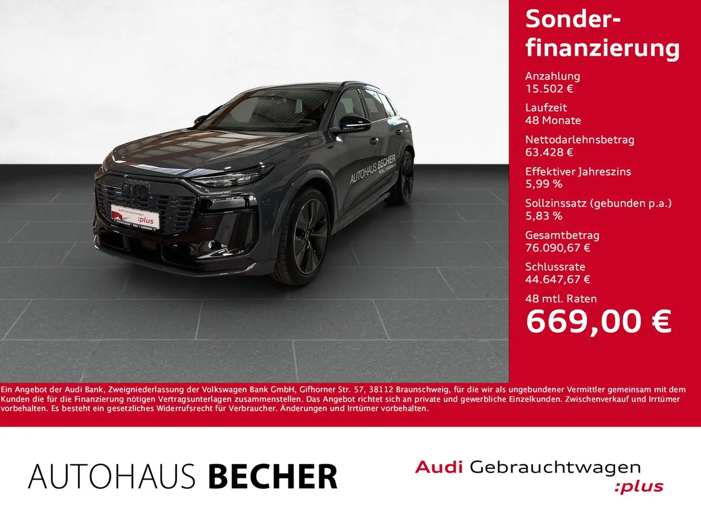 Audi Q6 e-tron SUV quattro edition one /AHK/Navi Grau - 1