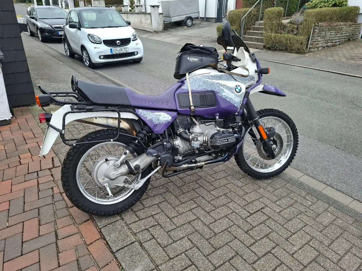 BMW R 100 GS Paris-Dakar "lila Kuh" Blanco - 1