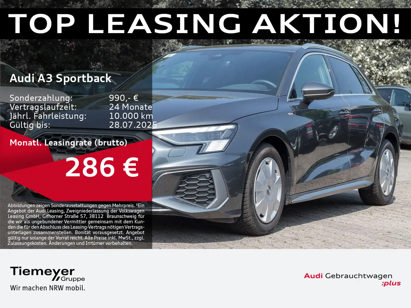 Audi A3 30 TFSI S tronic 2x S LINE LM18 MAT Grau - 1