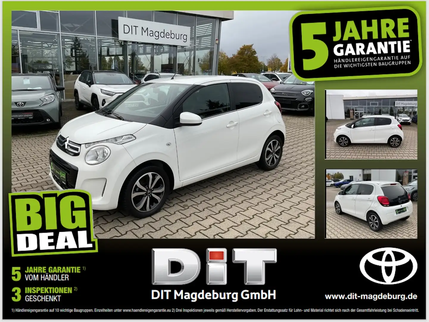 Citroen C1 1.0 VTi Shine SHZ+Kam.+KlimaA+LM Weiß - 1