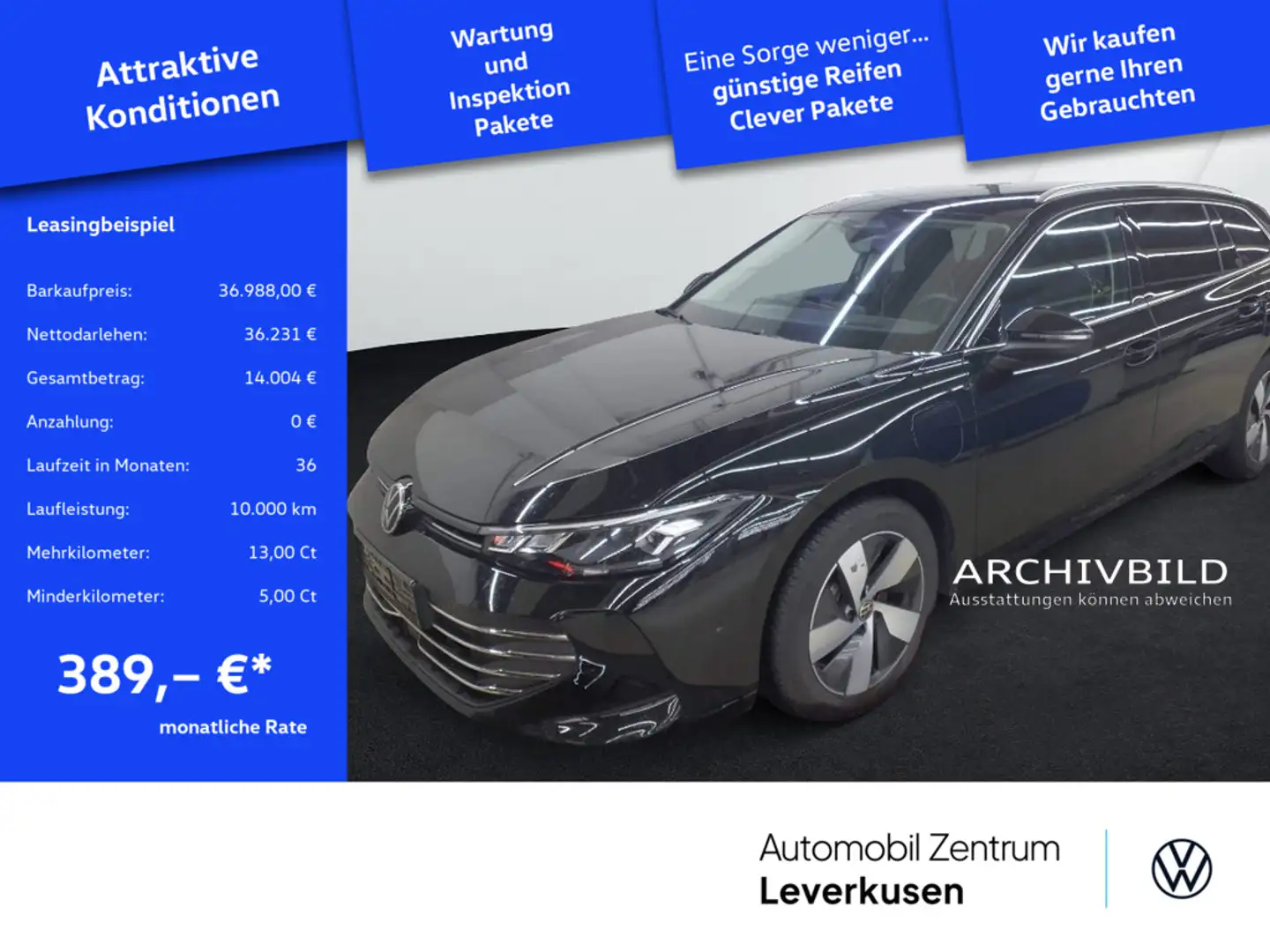 Volkswagen Passat eHybrid Business AHK NAVI VIRT ACC LED Schwarz - 1