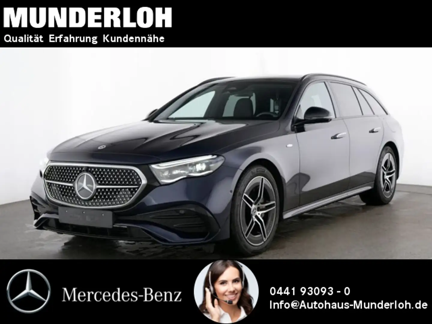 Mercedes-Benz E 300 e T-Modell AMG Line Advanced Plus MBUX Superscreen Blau - 1