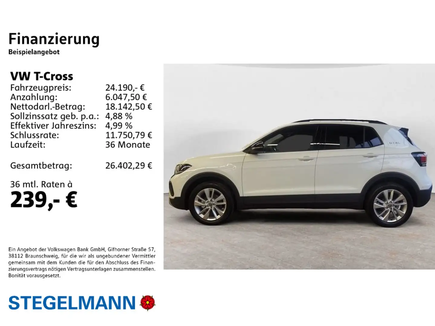 Volkswagen T-Cross 1.0 TSI DSG Goal *AHK*LED*Navi* Wit - 2