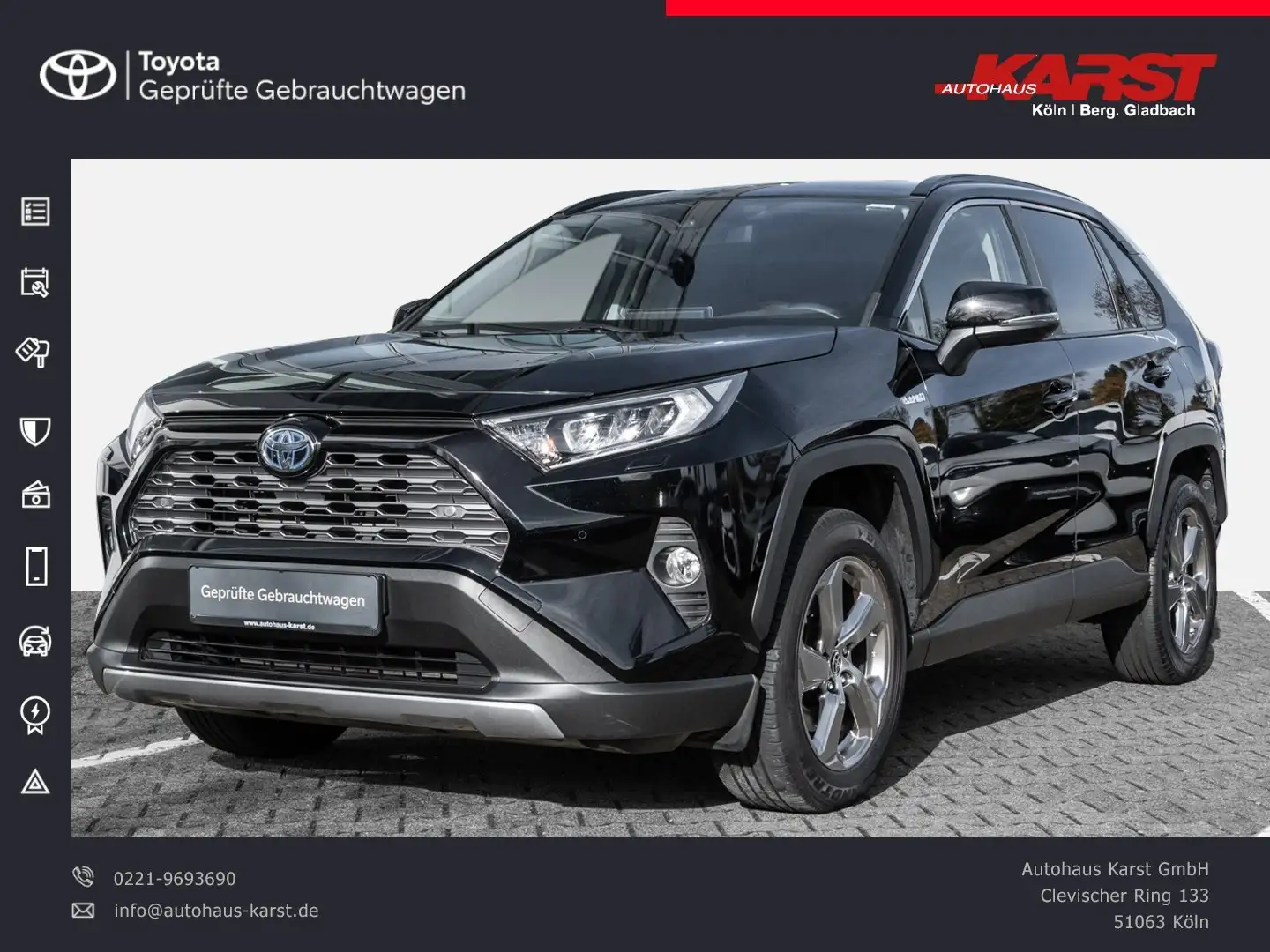 Toyota RAV 4 - 2.5 l Hybrid 4x2 Team D Noir - 1