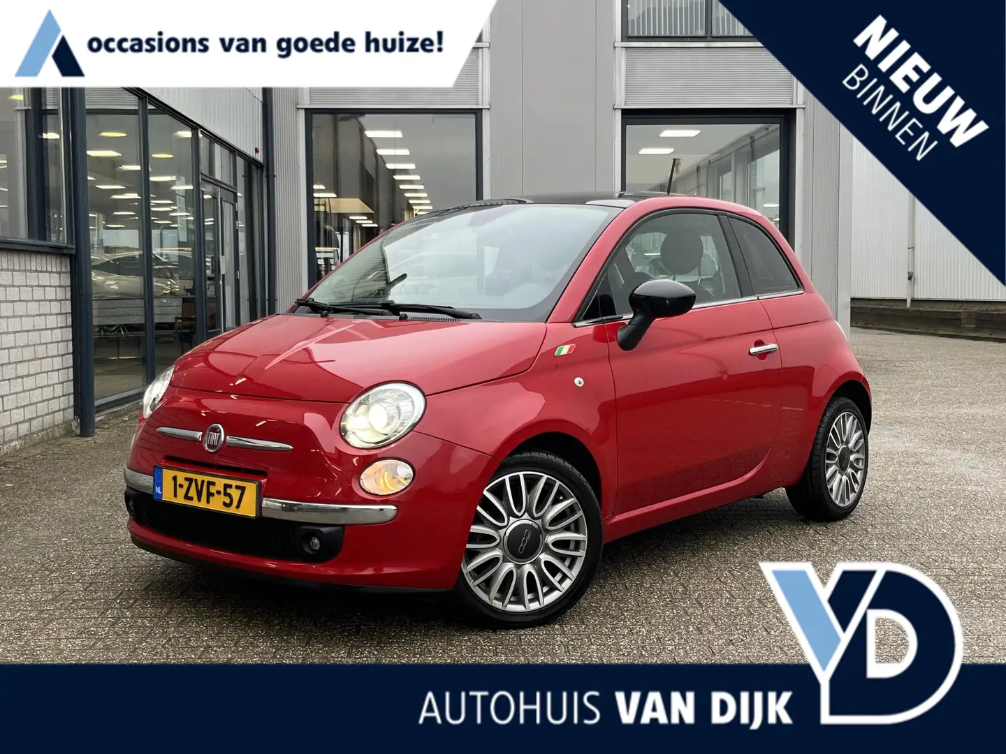 Fiat 500 0.9 TwinAir Turbo Cult | NL Auto/3e Eig./Leder/Cli Rouge - 1