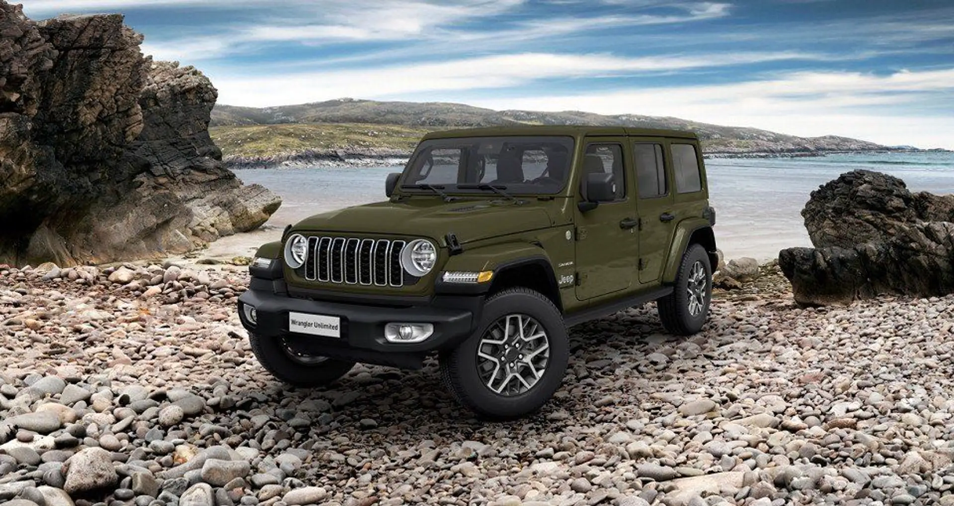 Jeep Wrangler Unlimited 2.0 272PS Sahara Navi Voll-Le Vert - 1