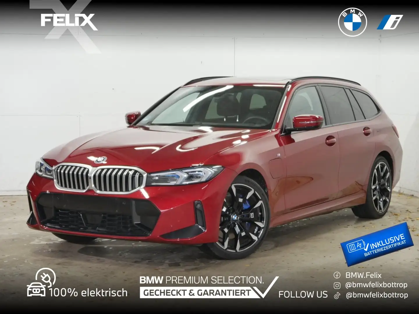 BMW 330 e touring+M SPORTPAKET+19"ALU+AHK+LCI/FACELIFT+STO Rot - 1