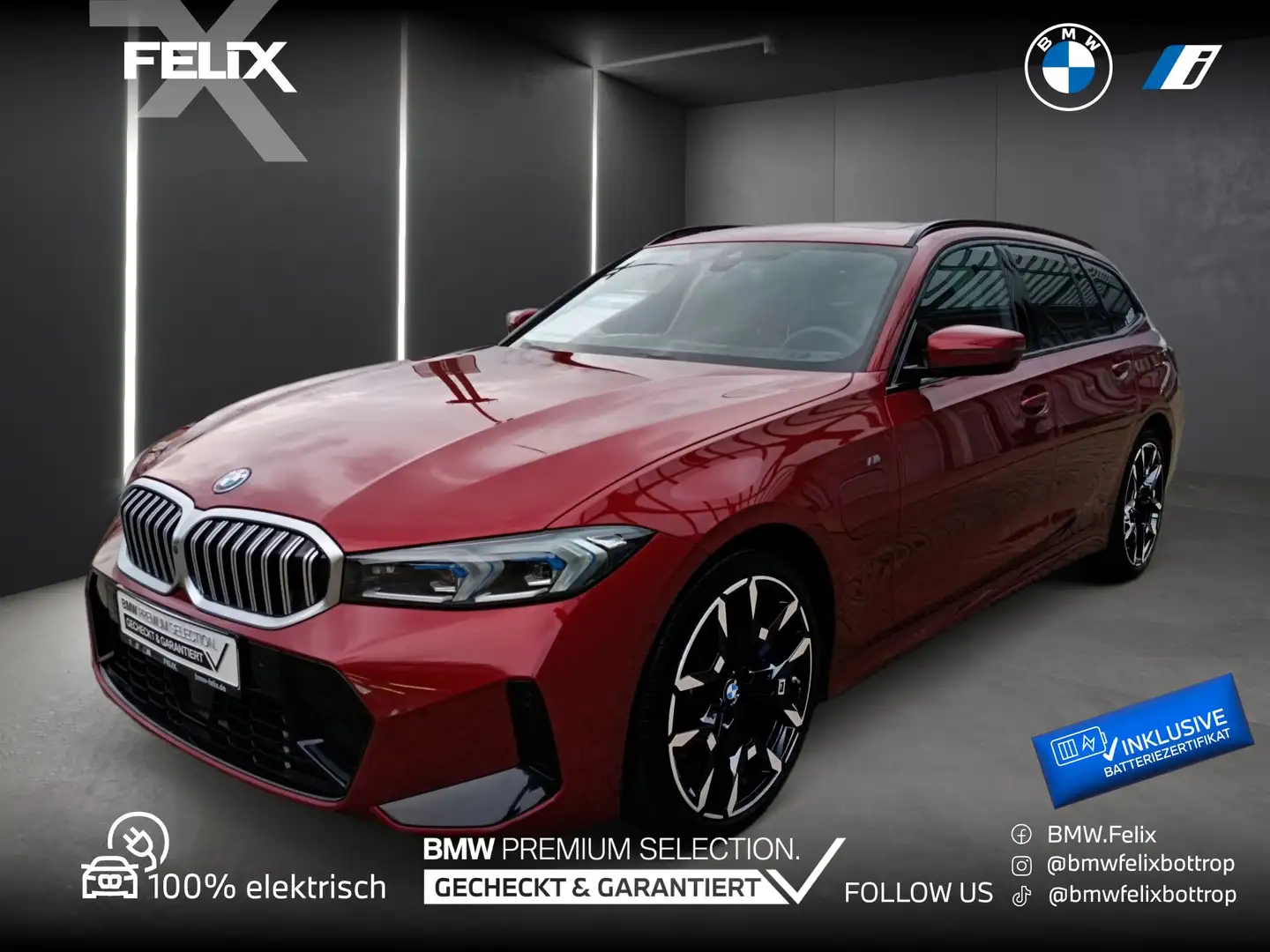 BMW 330 e touring+M SPORTPAKET+19"ALU+AHK+LCI/FACELIFT+STO Rot - 1