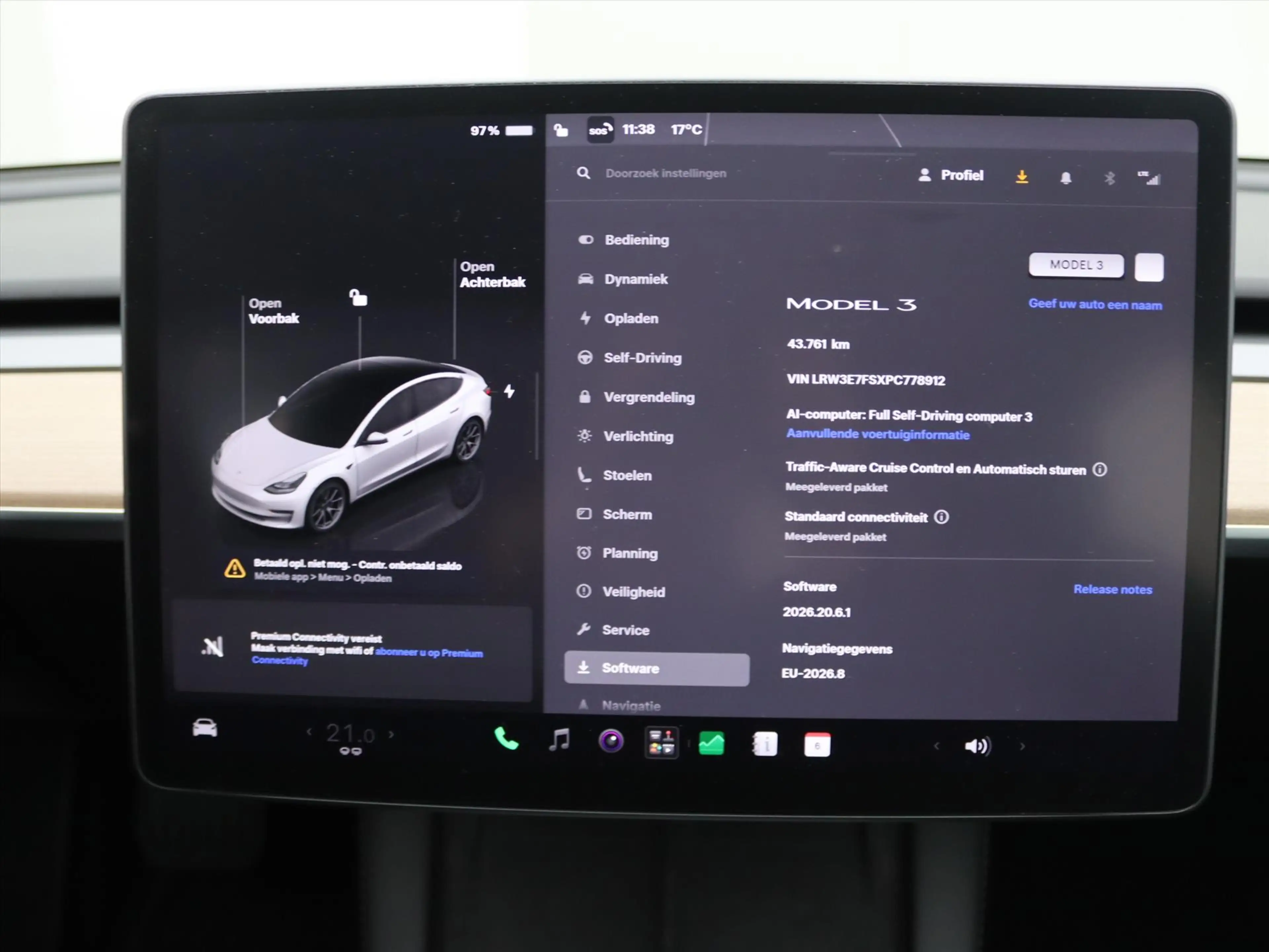Tesla Model 3 Standard RWD Plus UPGRADE 94.7% SoH [ LFP-ACCU+WAR — photo 33