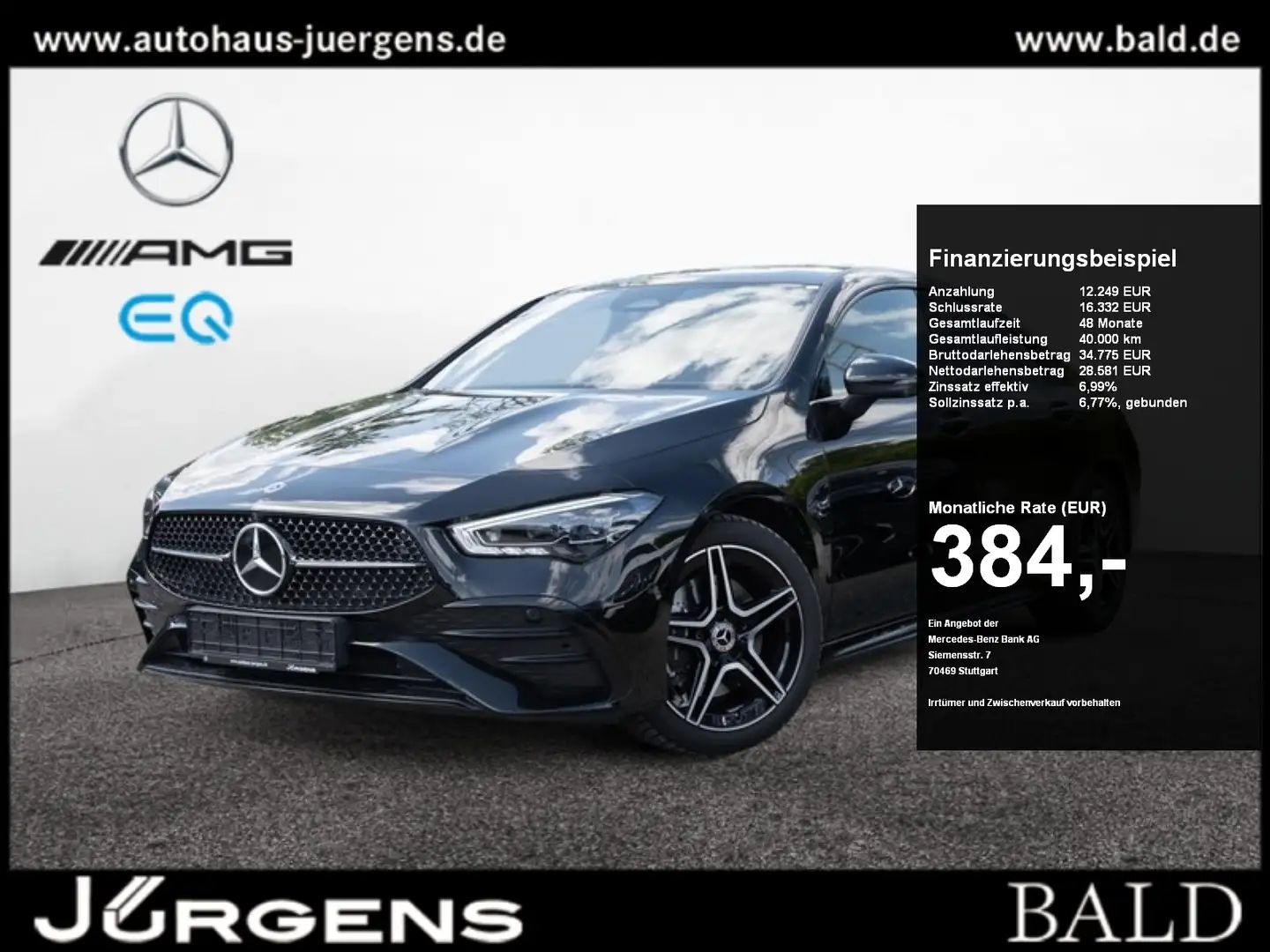 Mercedes-Benz CLA 220 d Coupé AMG-Sport/MLB/360/Pano/Burm/18' Czarny - 1