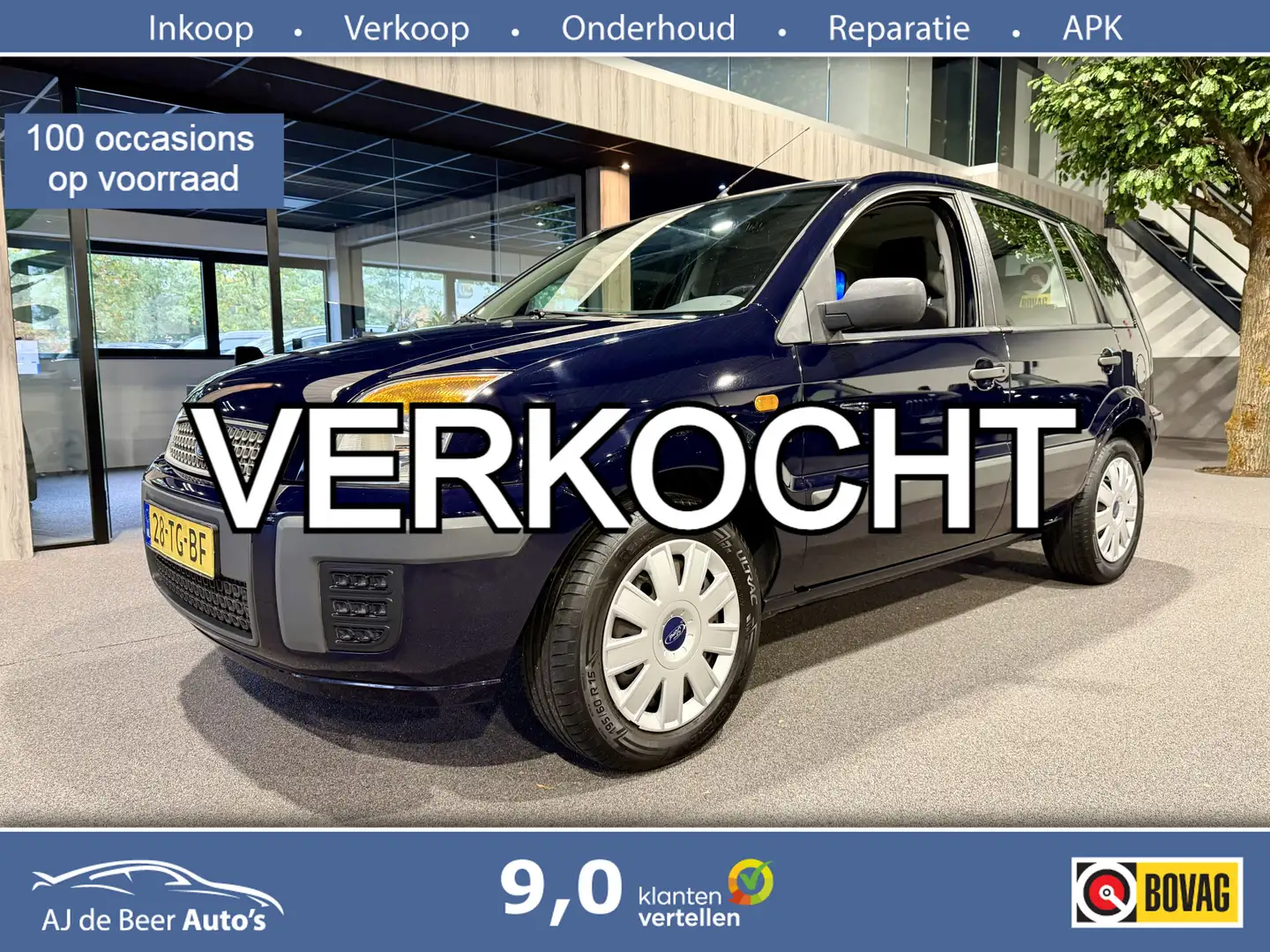 Ford Fusion 1.4-16V Champion Airco | Trekhaak | Cruise control Blauw - 1
