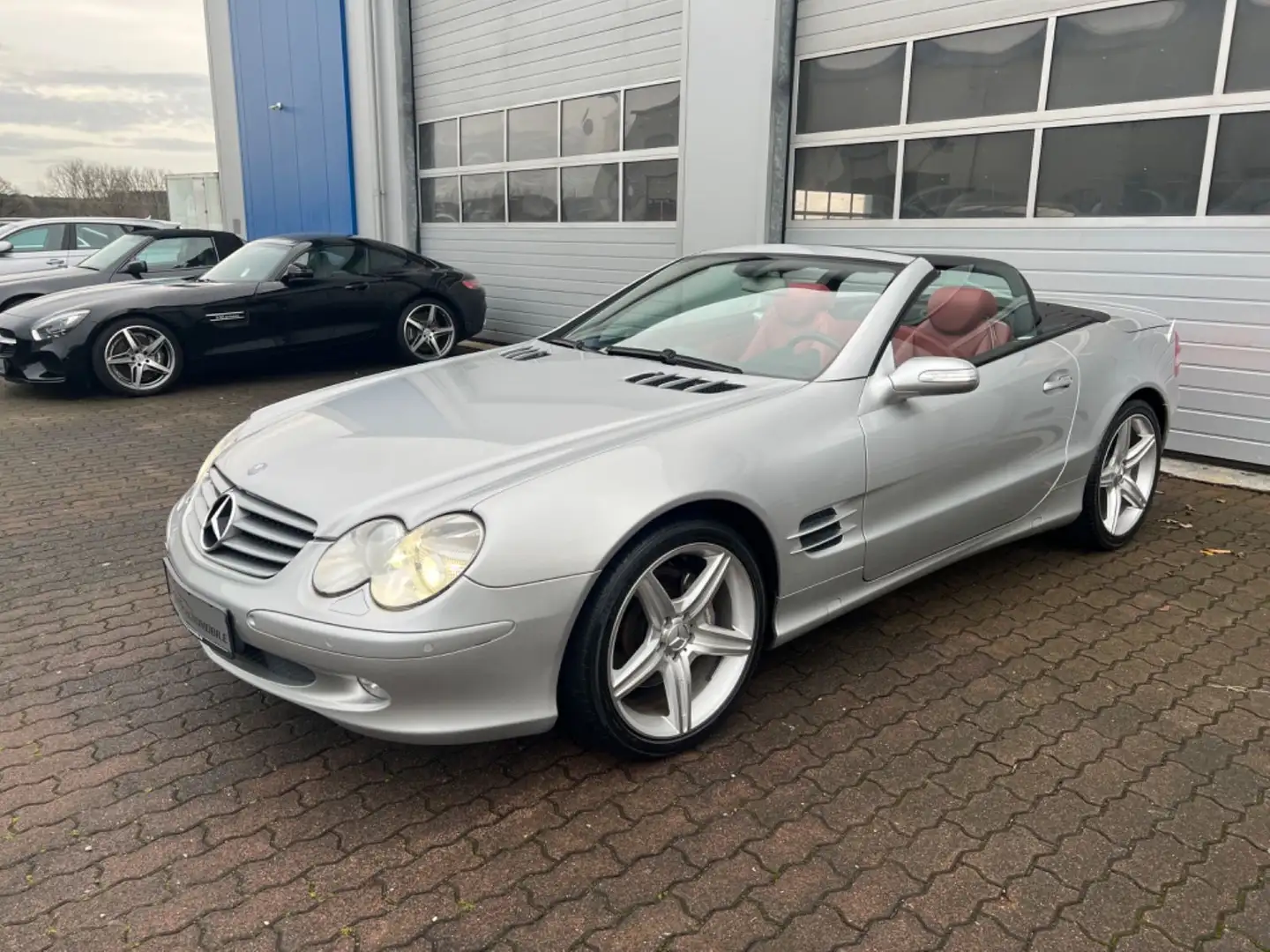 Mercedes-Benz SL 500 LEDER ROT/19 ZOLL AMG/UNFALLFREI/ERSTLACK Zilver - 2