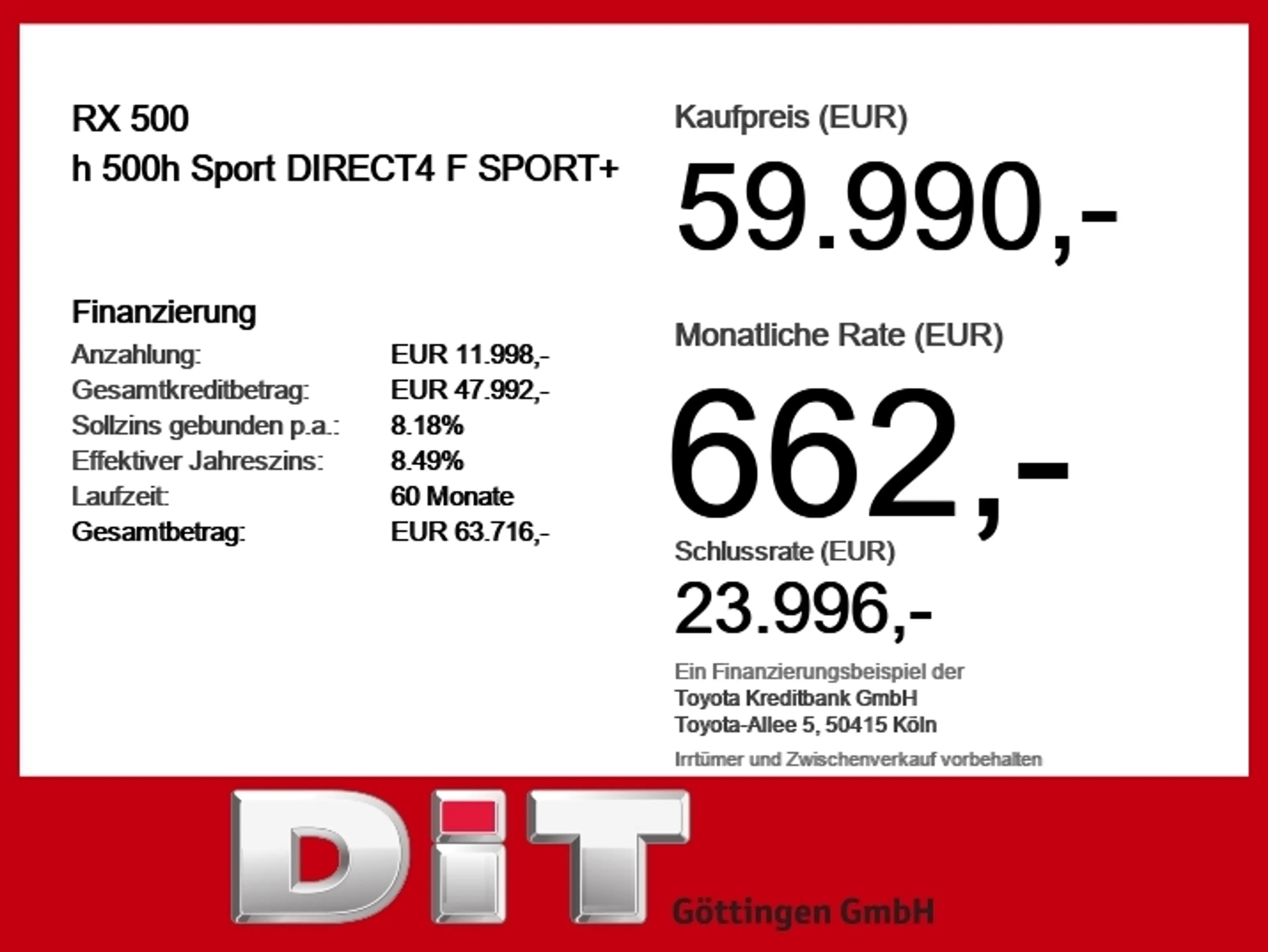 Lexus RX 500h RX 500 h 500h Sport DIRECT4 F SPORT+ ACC+LED+SD — photo 6