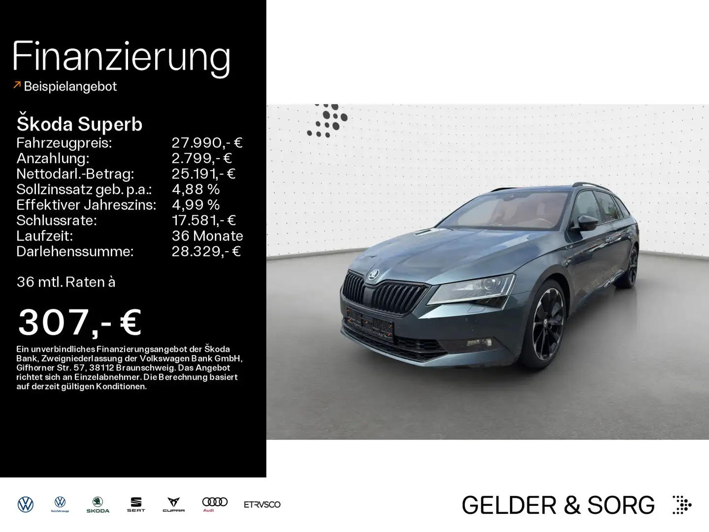 Skoda Superb Combi Sportline 2.0 TSI AHK*DCC*ACC*RFK Grau - 1