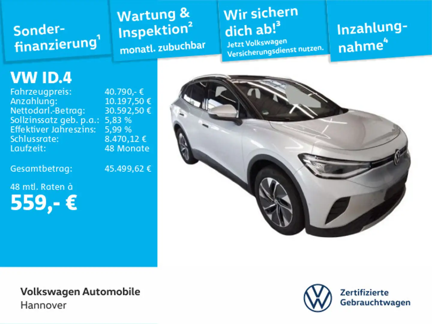 Volkswagen ID.4 Pro Pano Navi PDC SHZ LED Silber - 1
