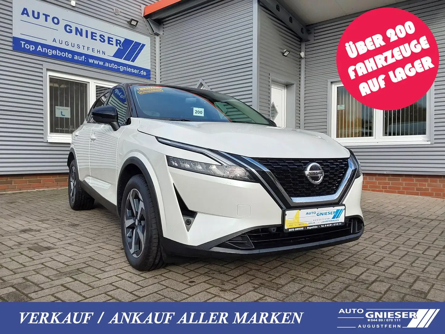 Nissan Qashqai 1.3 DIG-T Mild Hybrid N-Connecta ACC/PDC/KAM/LE... Weiß - 1