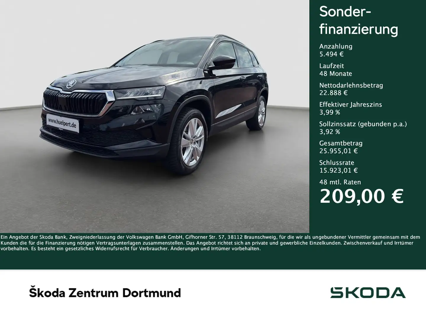 Skoda Karoq 1.5 SELECTION CAM LM17 NAVI SITZHEIZUNG Black - 1