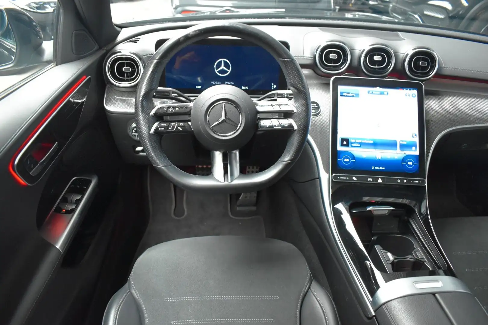 Mercedes-Benz C 220 d AMG LINE*NIGHT-PAKET*PANORAMA*LED*KAMERA Fekete - 2
