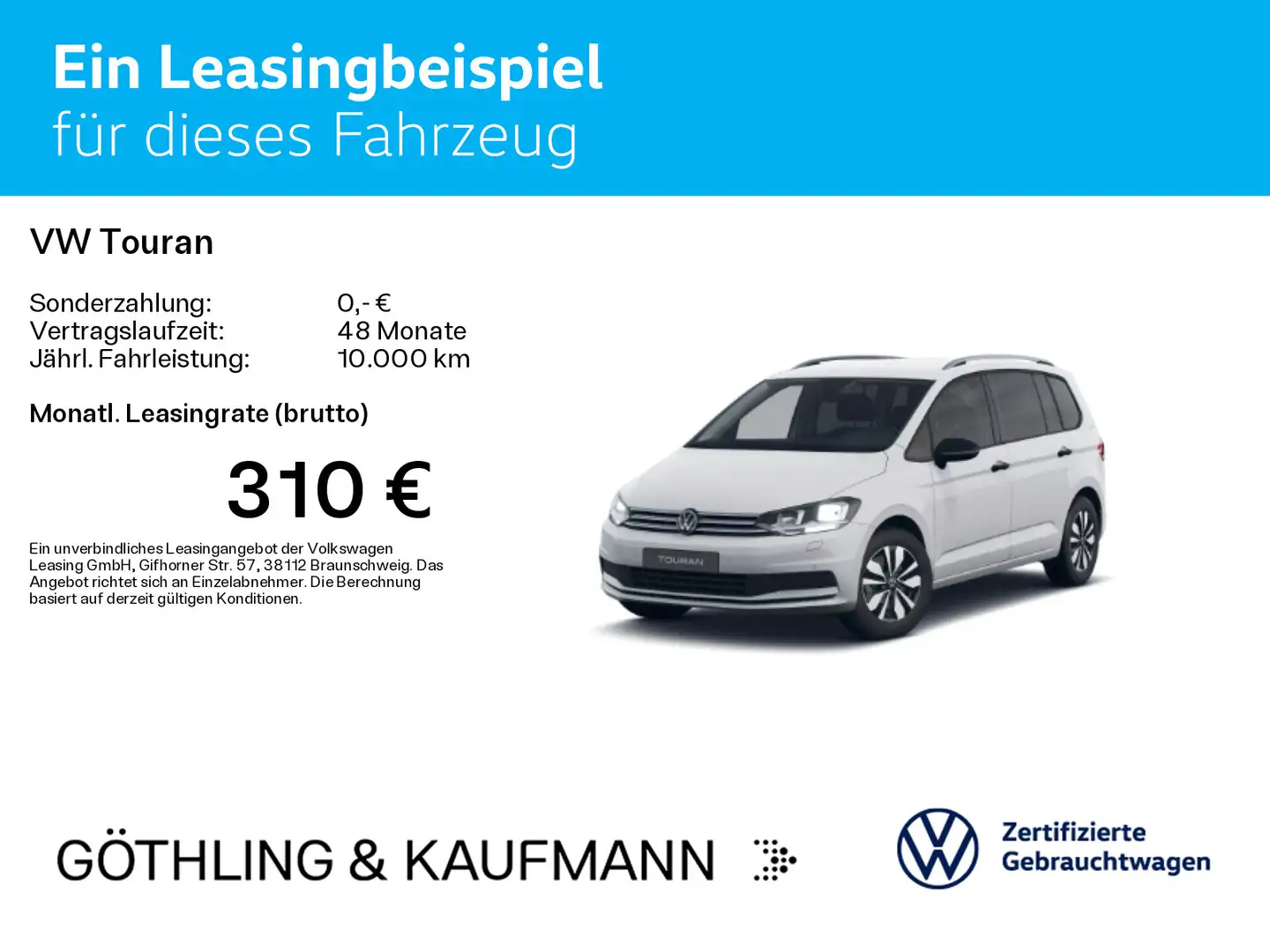 Volkswagen Touran 1.5 TSI GOAL*NAVI*7Sitzer*KAM*SHZ*Assist* Weiß - 2