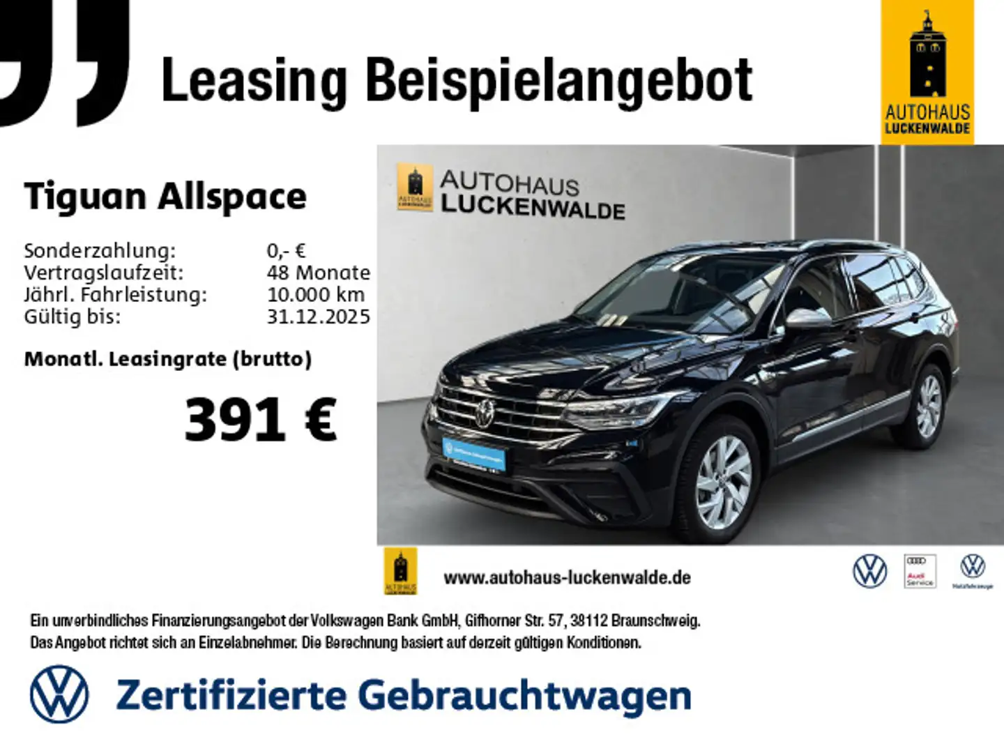 Volkswagen Tiguan Allspace 1.5 TSI Life DSG *7-Sitzer*AHK* Noir - 1