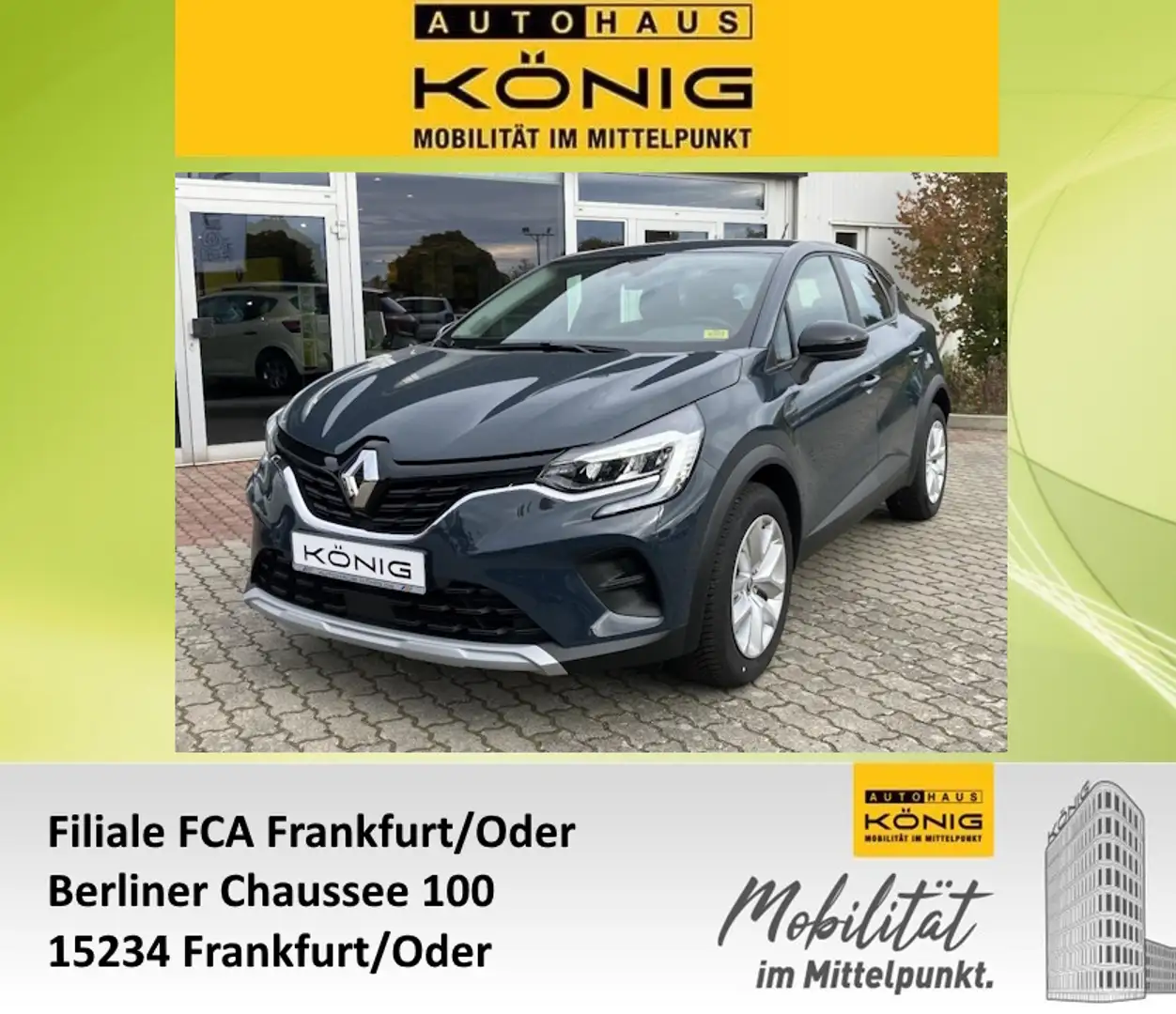 Renault Captur 1.0 TCe 90 EQUILIBRE KLIMA*NAVI*Tempomat Blau - 1