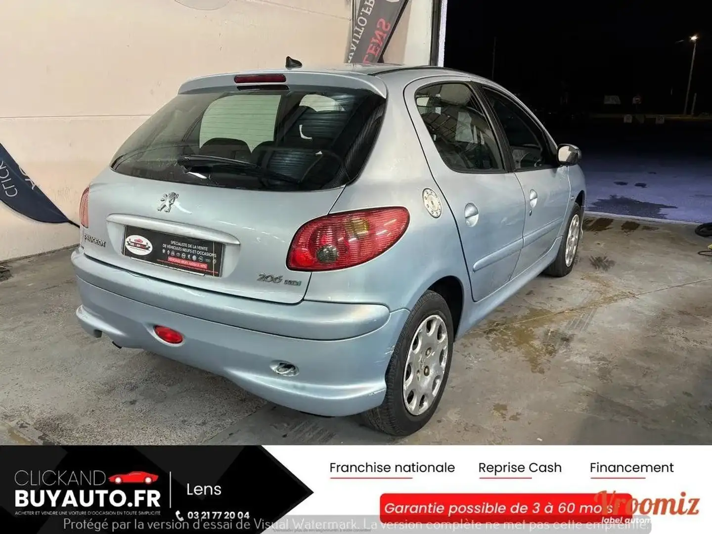Peugeot 206 hdi 68CV 1.4 FINITION TRENDY// CLIMATISATION / FERMETURE CENTRALISEE/JANTES ALU Grau - 2