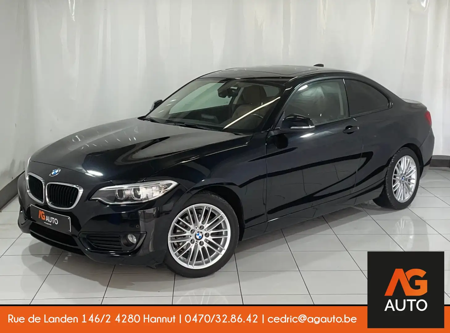 BMW 218 iA Coupé * Xénon * GPS * Cuir * Caméra Noir - 1