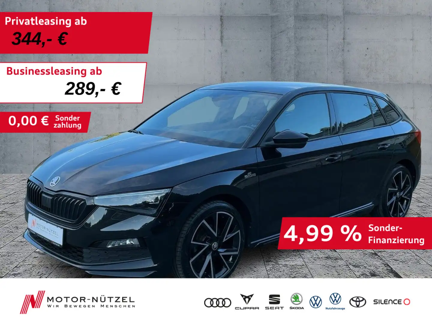 Skoda Scala 1.5 TSI DSG MONTE CARLO LED+NAVI+PANO+AHK Schwarz - 1