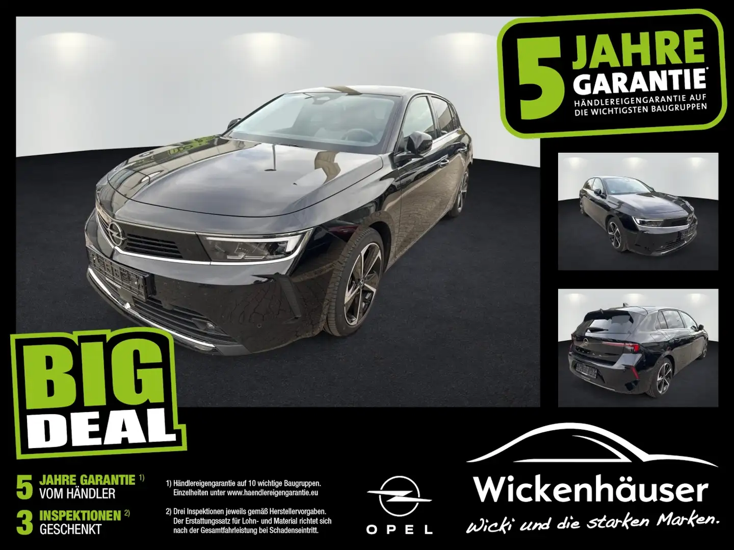 Opel Astra L 1.2 Turbo Elegance LED+SHZ+2xKlima+Kamera Schwarz - 1