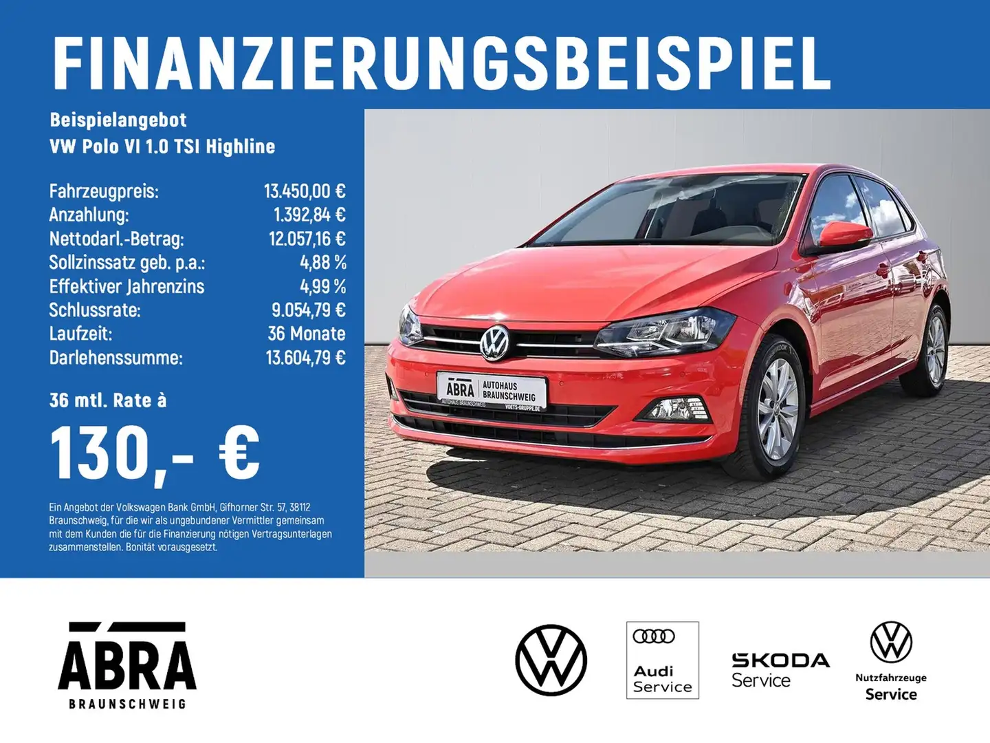 Volkswagen Polo VI 1.0 TSI Highline NAV+PDC+SHZ+PHONE Rot - 2