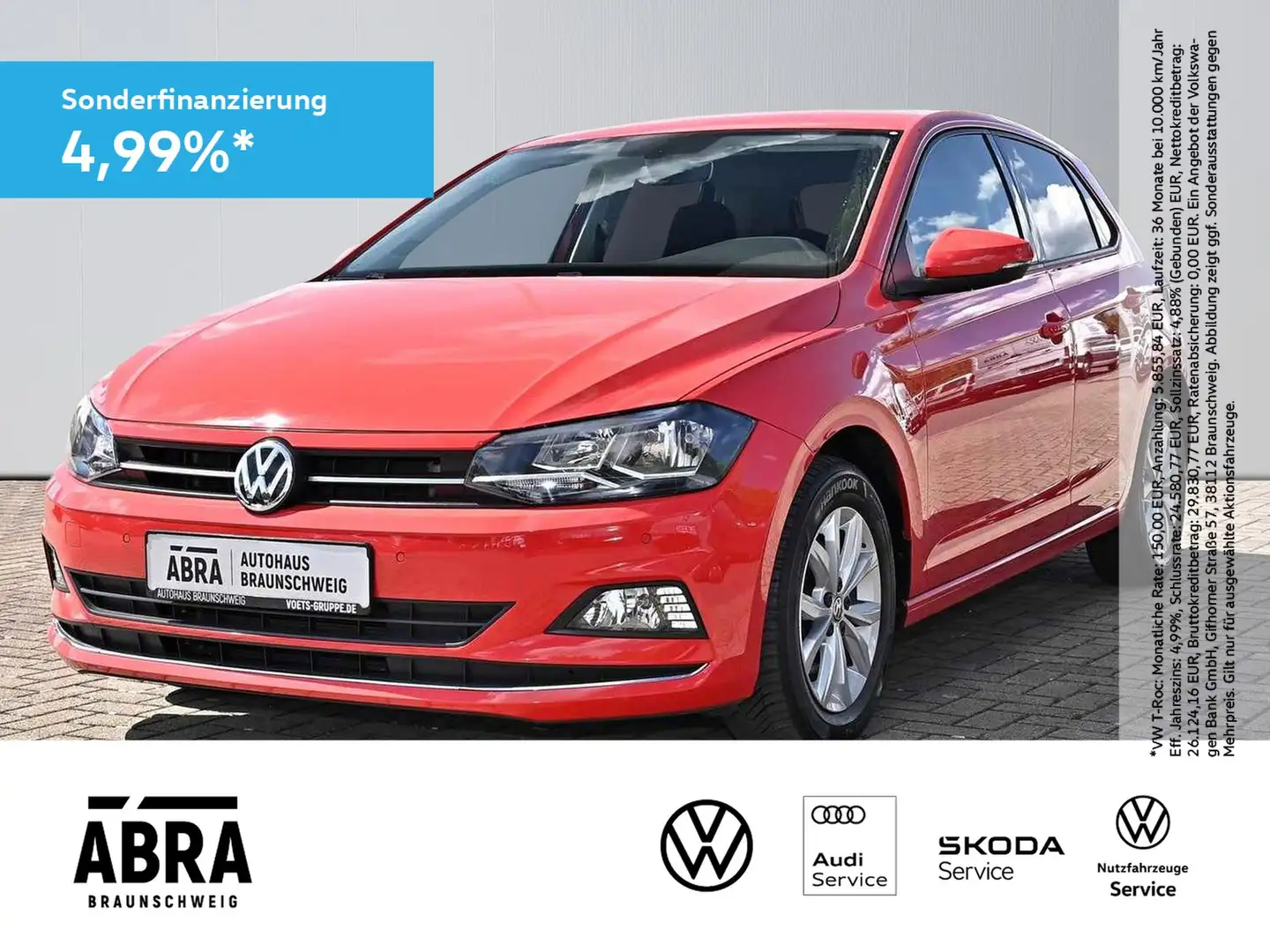 Volkswagen Polo VI 1.0 TSI Highline NAV+PDC+SHZ+PHONE Rot - 1