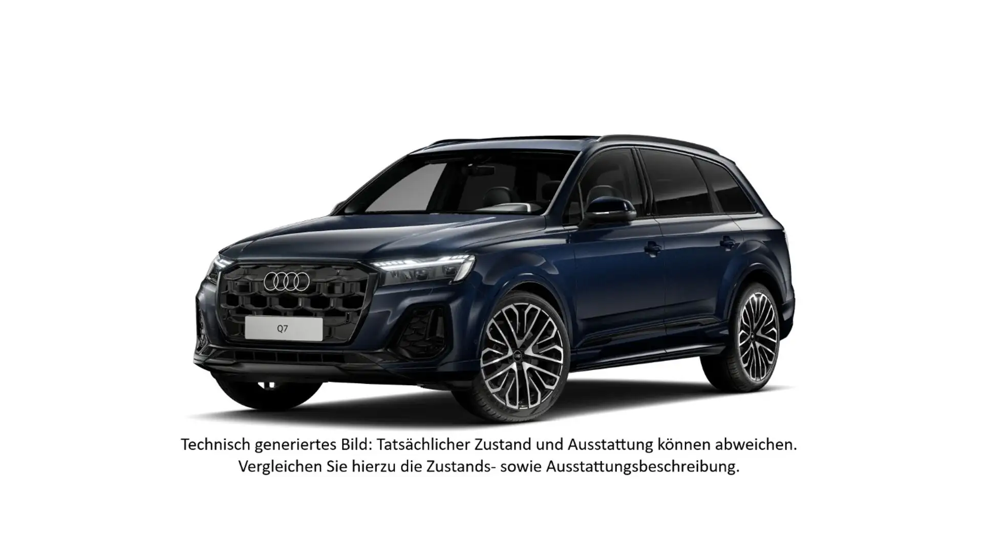 Audi Q7 S line 50 TDI quattro AHK AllrLenk Pano b+O 7Sitze Blau - 2