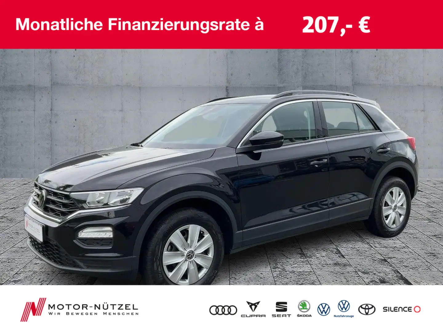 Volkswagen T-Roc 1.0 TSI SHZ+2xPDC+DAB+MFA+KLIMA+BT Schwarz - 1
