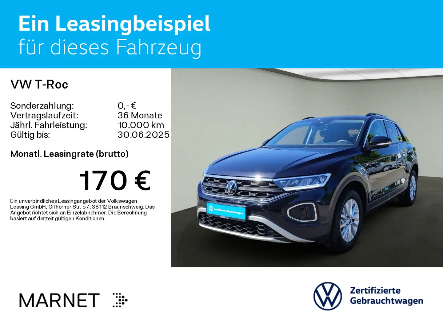 Volkswagen T-Roc 1.0 TSI LIFE*LED*DIGITAL*NAVI*PDC*SHZ*16ZO Noir - 2