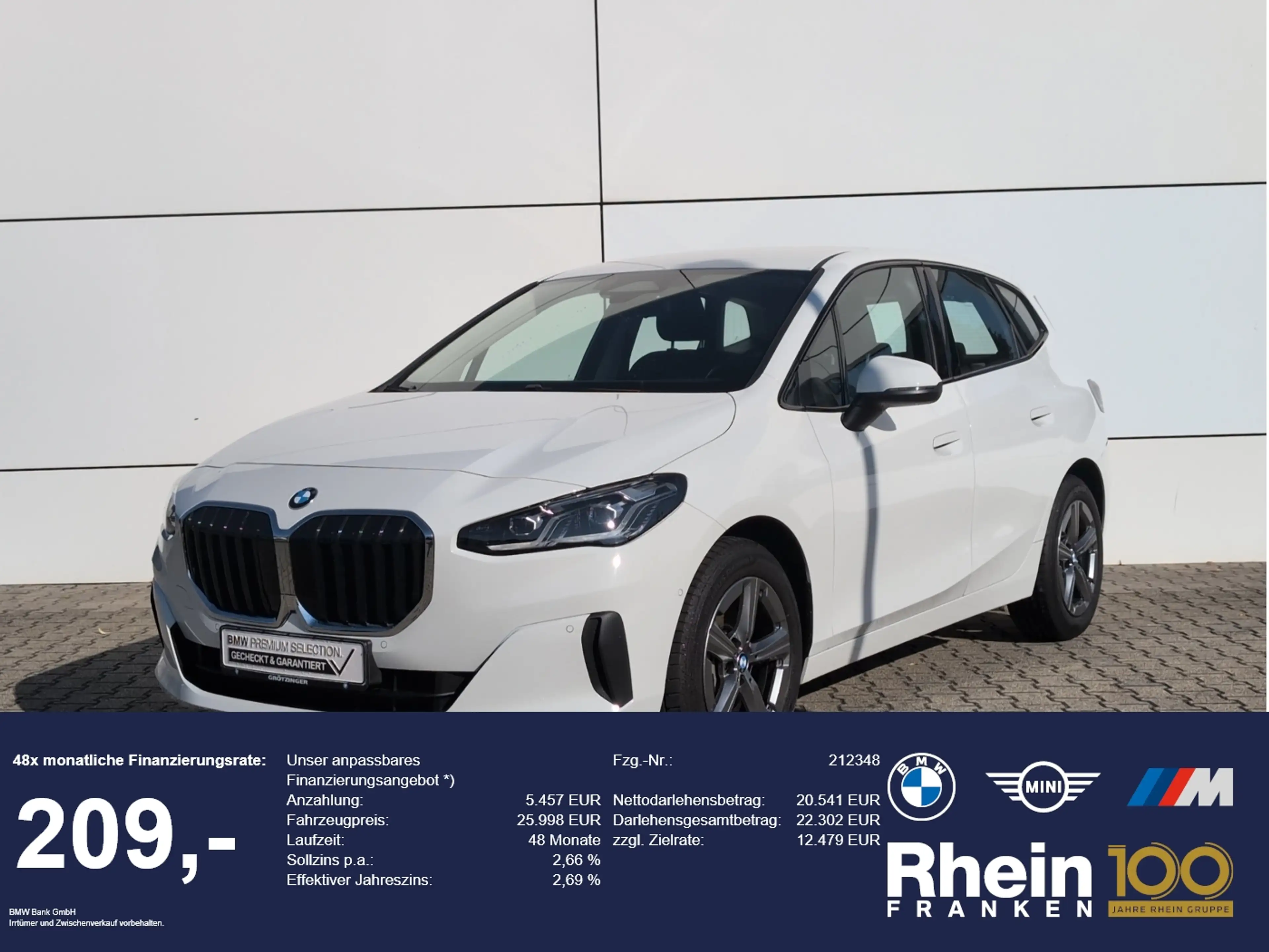 BMW 220 i Active Tourer Leasing 280€ ohne Anzahlung