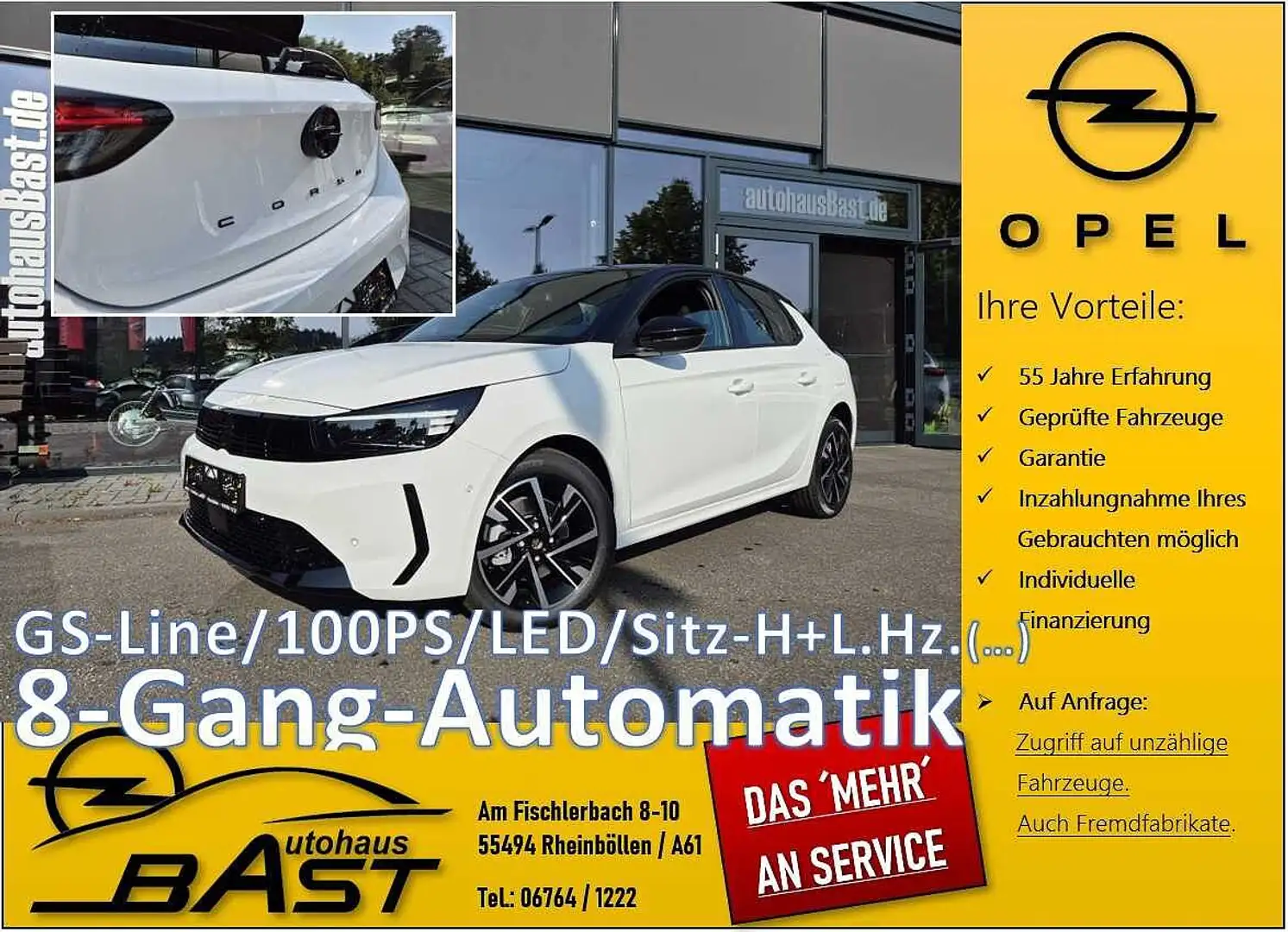 Opel Corsa -F GS Facelift TAGESZULASSUNG AUTOMATIK 100PS Weiß - 1