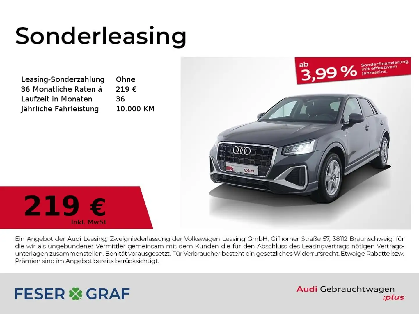 Audi Q2 S line 30 TFSI Schaltgetriebe V-Cockp./Sports Grau - 1