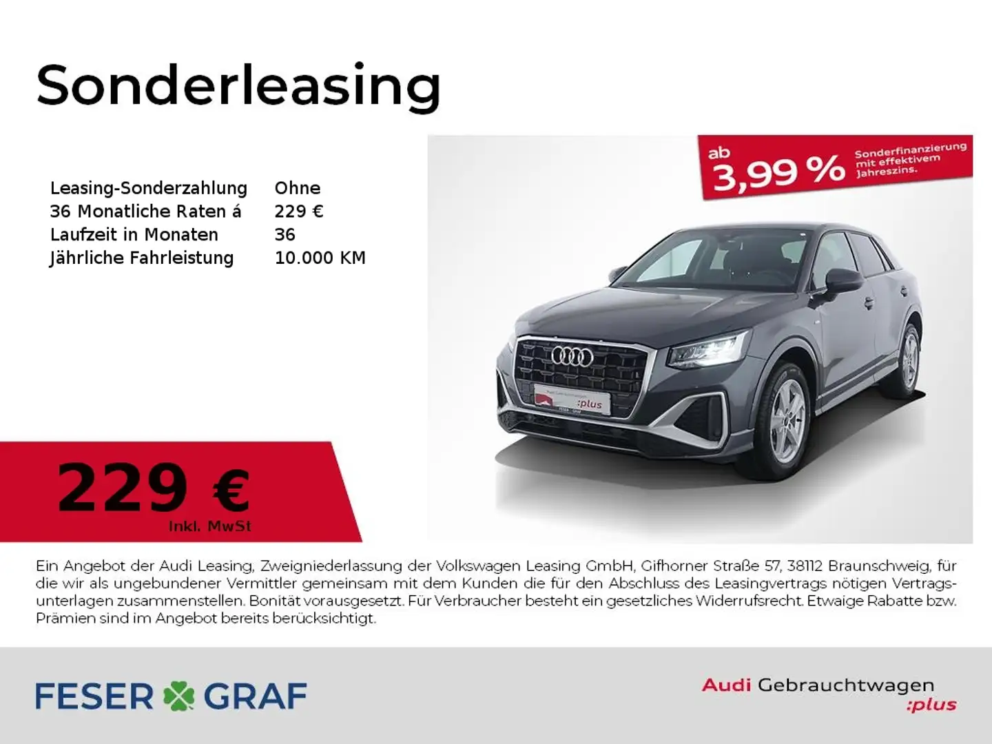 Audi Q2 S line 30 TFSI Schaltgetriebe V-Cockp./Sports Gris - 1