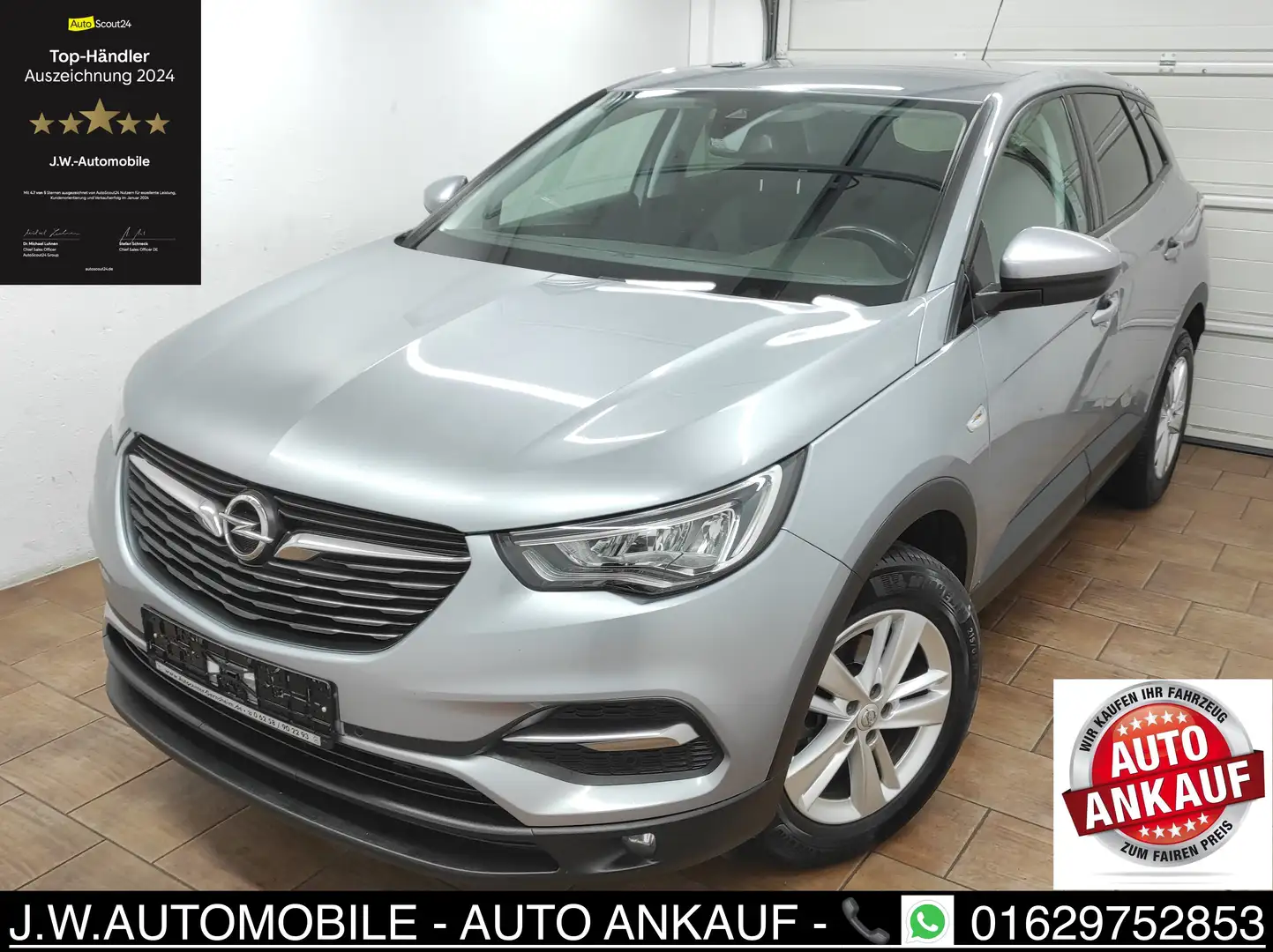 Opel Grandland X 1.5 DIESEL LED EURO-6 KLIMAA SPURASS PDCv+h 6-GANG Gris - 2