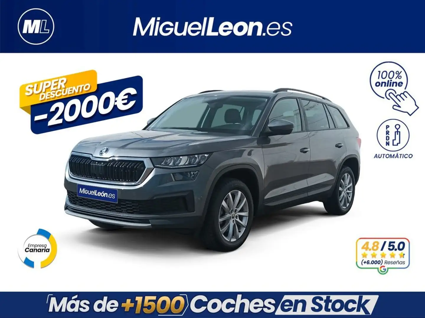Skoda Kodiaq 1.5 TSI 110KW (150cv) DSG 4x2 Ambition Grijs - 1