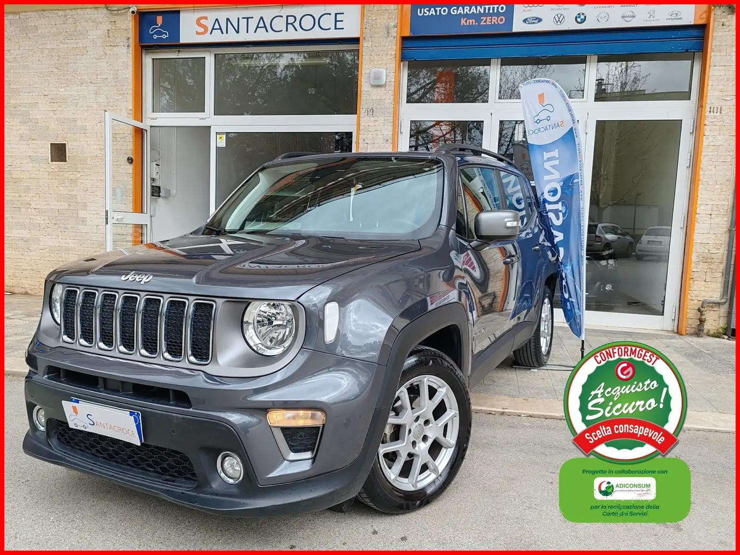 Jeep Renegade JEEP RENEGADE 1.6 MJET2 130CV LIMITED UNICO PROPR. Gris - 1