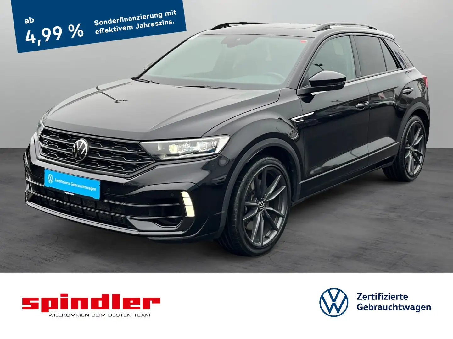 Volkswagen T-Roc R 2.0 TSI DSG / Pano, AHK, LED, RFK, ACC Schwarz - 1