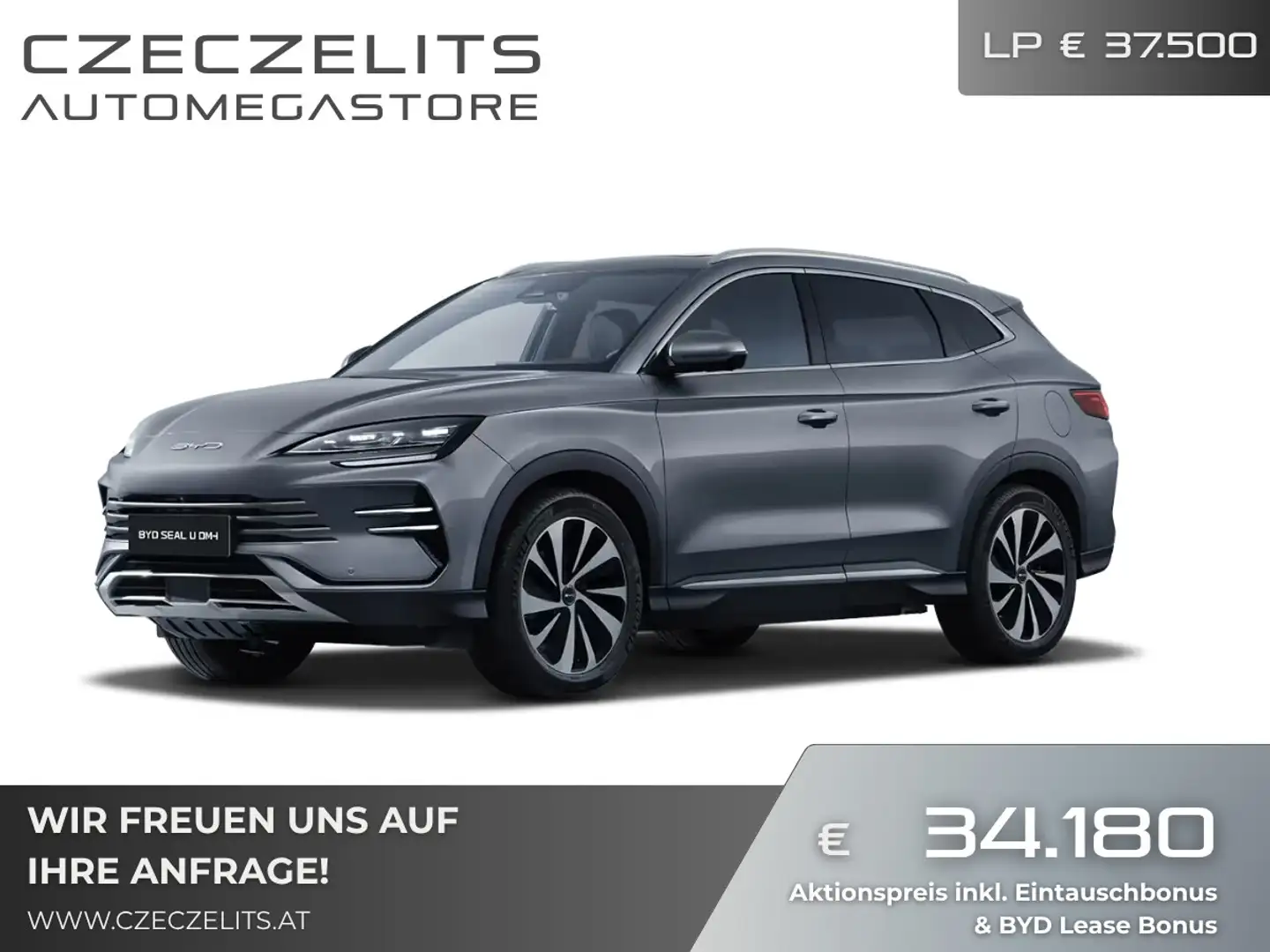 BYD Seal U DM-i PHEV 18,3kWh Boost Österreich Paket *ALLE ... Grau - 1